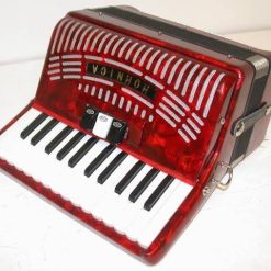Alternative view of Hohner 48-BASS Accordion, Red
