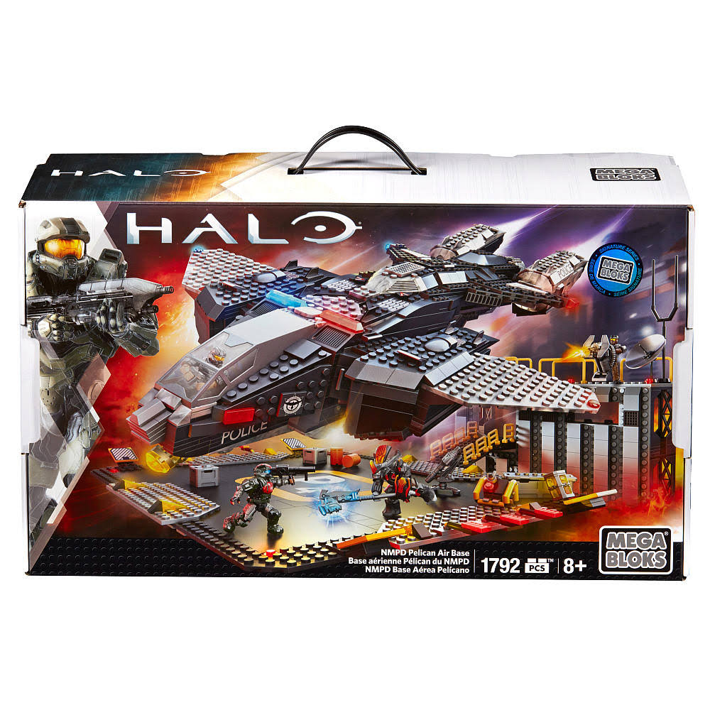 Mega Bloks Halo NMPD Pelican Air Base 1792-Piece Building Set