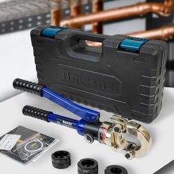 AMZCNC Copper Tube Fittings Hydraulic Pipe Crimping Tool with 1/2,3/4 and 1 Jaw Copper Pipe Propress Crimper Pressing Pliers
