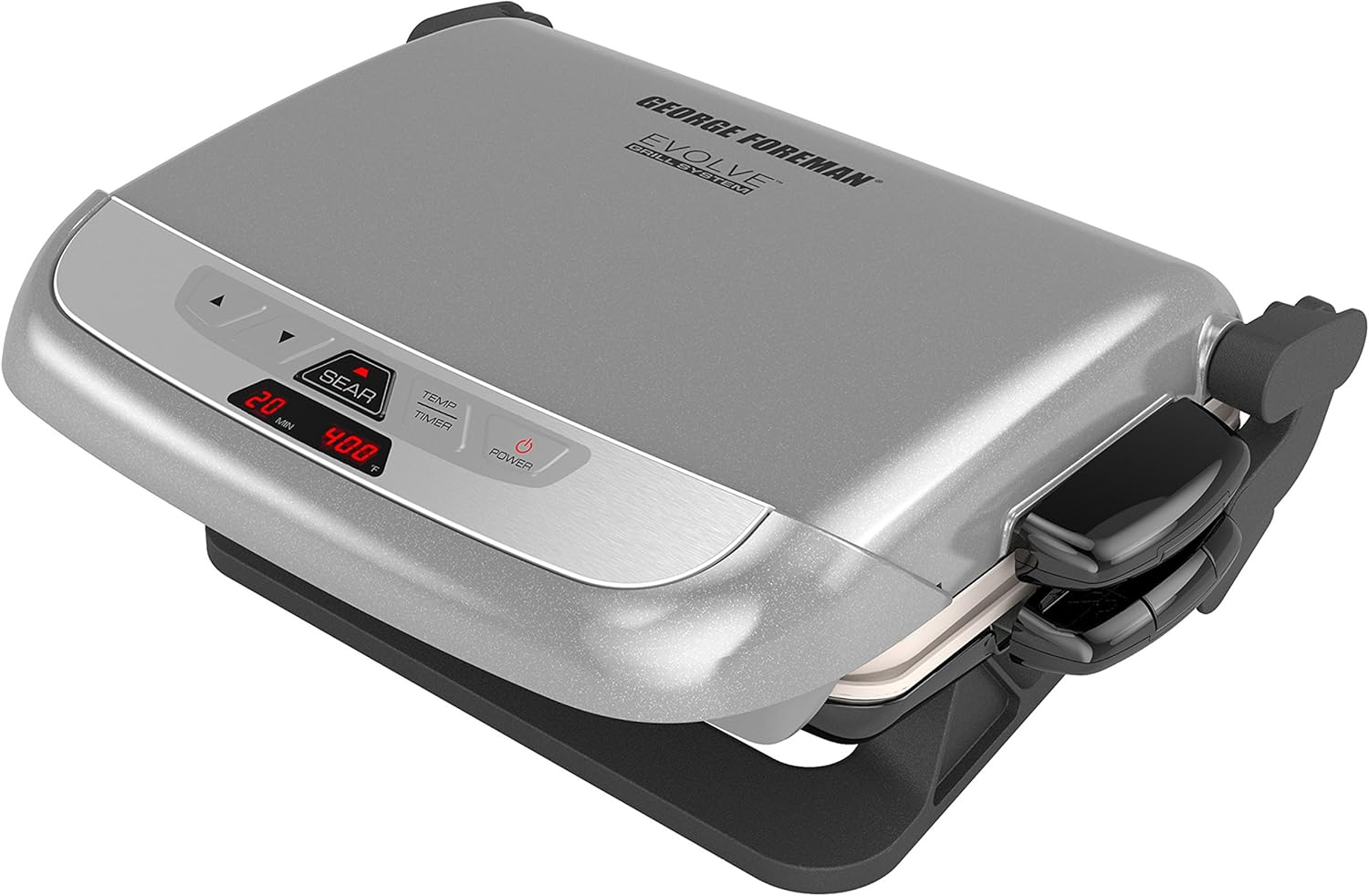 George Foreman GRP4842MB Multi-Plate Evolve Grill, (Ceramic Grilling Plates, and Waffle Plates Included), Black - Image 3