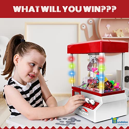 Bundaloo Claw Machine Arcade Game with Sound, Cool Fun Mini Candy Grabber Prize Dispenser Vending Toy for Kids, Boys & Girls (The Original Claw W/Lights) - Image 7