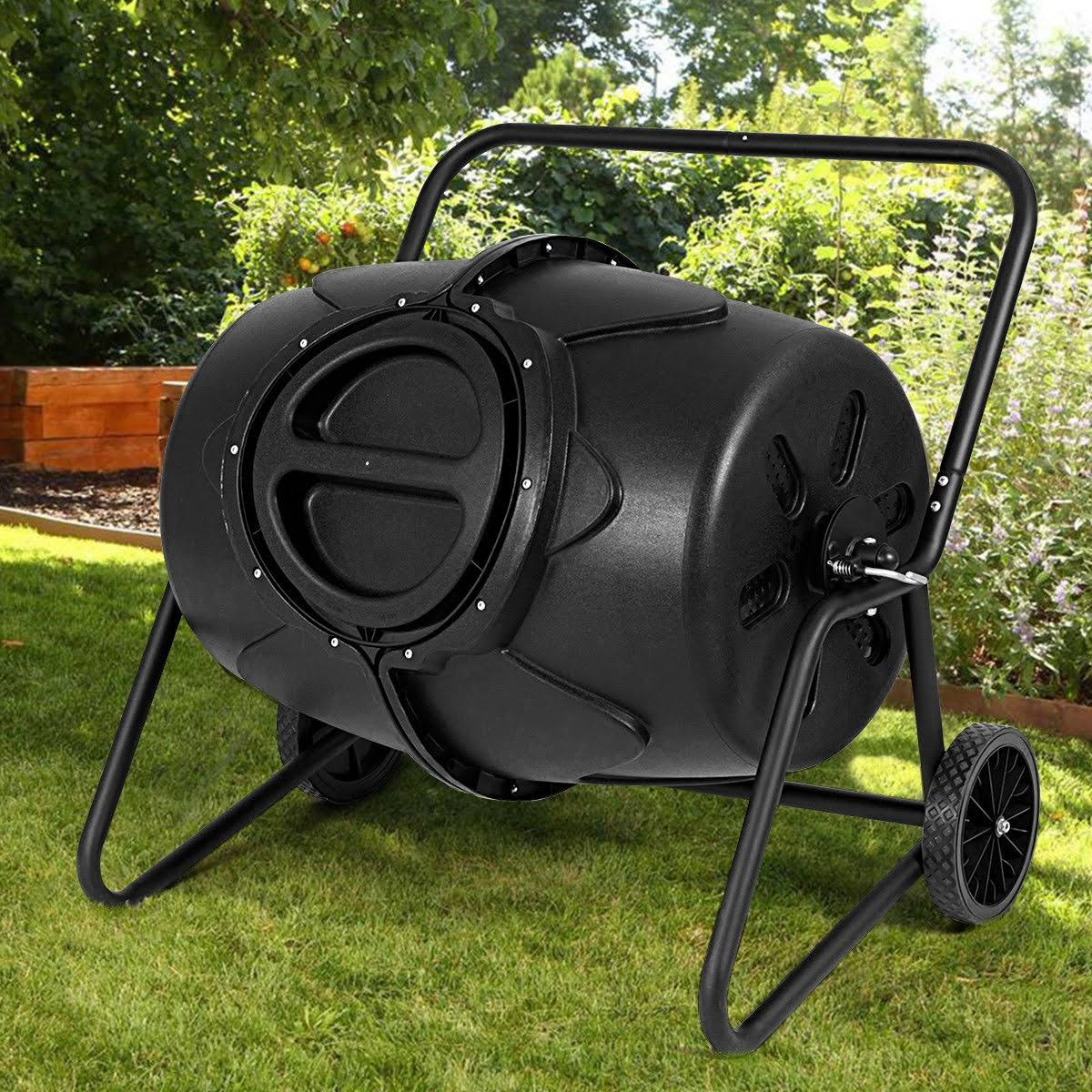 Costway 50 Gallon Wheeled Compost Tumbler Garden Waste Bin - Image 2