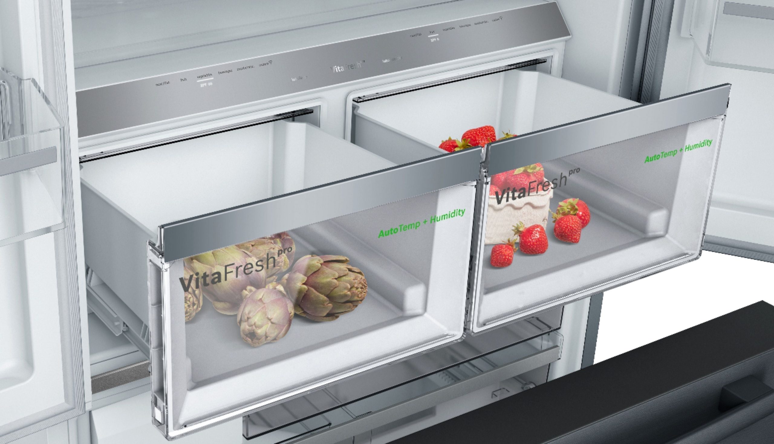 Bosch – 800 Series 21 Cu. Ft. French Door Counter-Depth Smart Refrigerator – Black stainless steel - Image 9