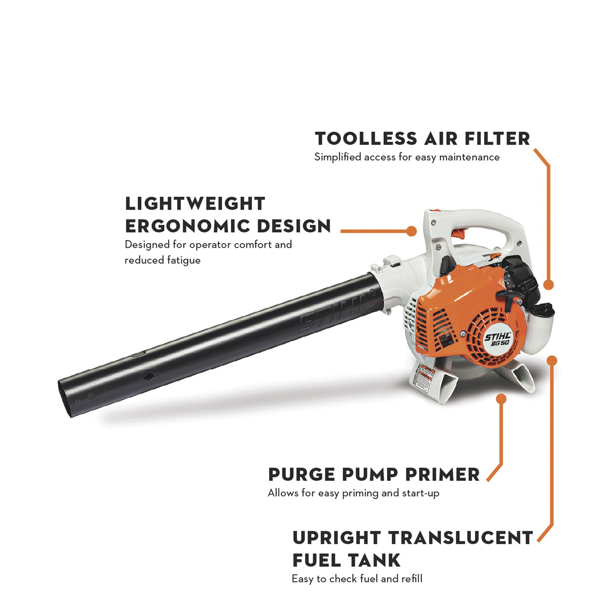 Leaf Blowers Stihl BG 50 Gas-Powered Handheld Blower ?? 27.2cc, 412 CFM - Image 8
