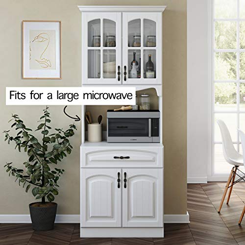 Living Skog Kitchen Cabinet with Storage Shelves and Microwave Stand - Image 9