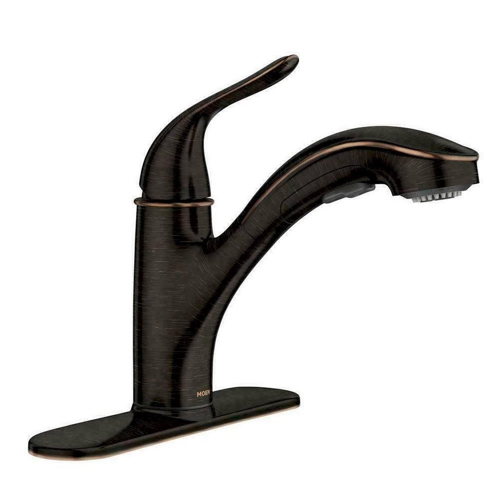 Moen Brecklyn Single-Handle Pull-Out Sprayer Kitchen Faucet Bronze