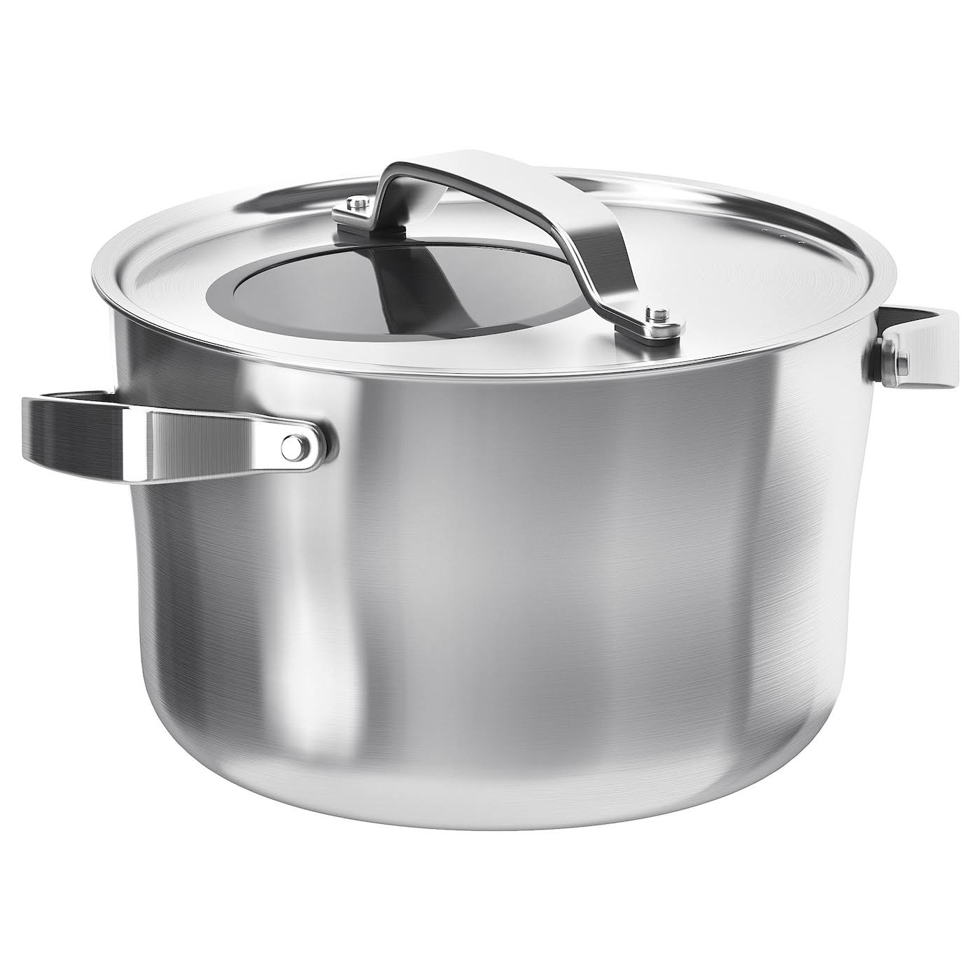 IKEA – SENSUELL Pot with Lid, Stainless Steel/Gray, 5.8 qt