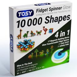 Alternative view of TOSY Magnet Fidget Spinner Mini – 8 Blocks, 3 in 1 Toy: Transformable Fidget Spinner, Infinity Cube, 2×2 Puzzle Cube, Stress Relief, STEM Magnet Tiles Birthday Gift for Kids/Boys/Girls/Adults, 4-Pack