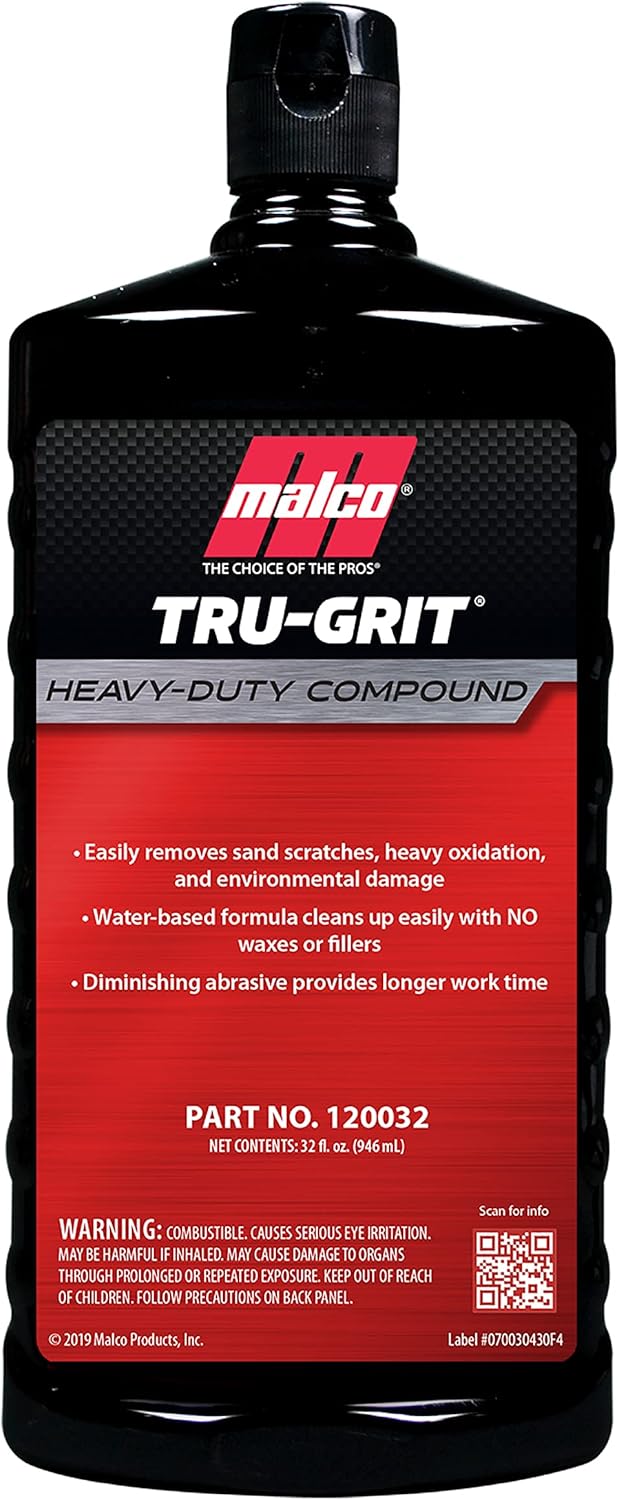 Malco Tru Grit – Heavy Duty Buffing and Polishing Compound for Cars/Automotive Paint Correction and Detailing/Removes 1000-1500 Grit Sand Scratches / 1 Gallon (120001) - Image 9