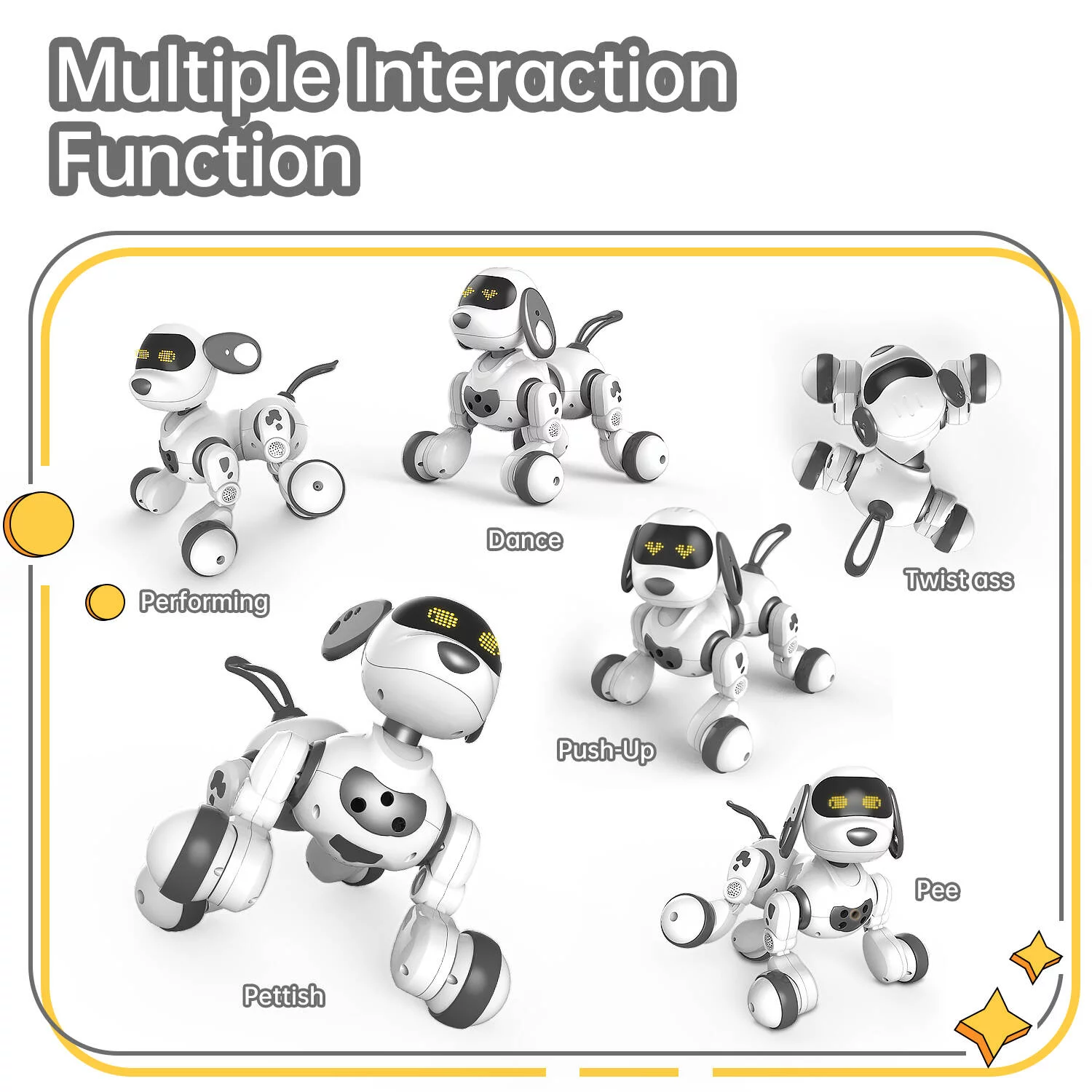Remote Control Robot Dog Toy with Touch Function and Programmable,Smart Interactive Stunt Robot Dog Toy - Image 4