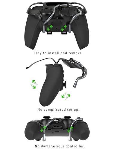 EXknight Leverback FPS Mechanical Paddles Attachment, Back Buttons Gaming Paddles for PS5 Controller (Black) - Image 5