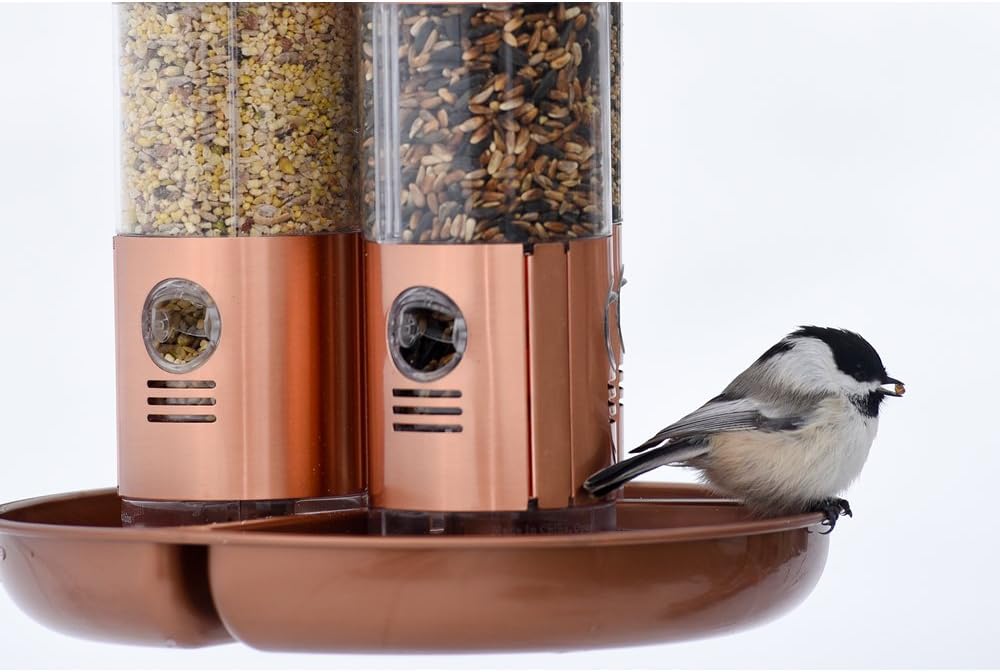 Perky-Pet 7103-2 Copper Finish Triple Tube Bird Feeder - Image 8