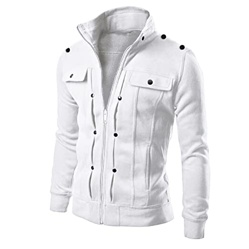 Bomber Jacket Men, Men’s Jackets-Windproof Lightweight Bomber Jacket Full Zip Winter Warm Padded Coats Outwear - Image 3