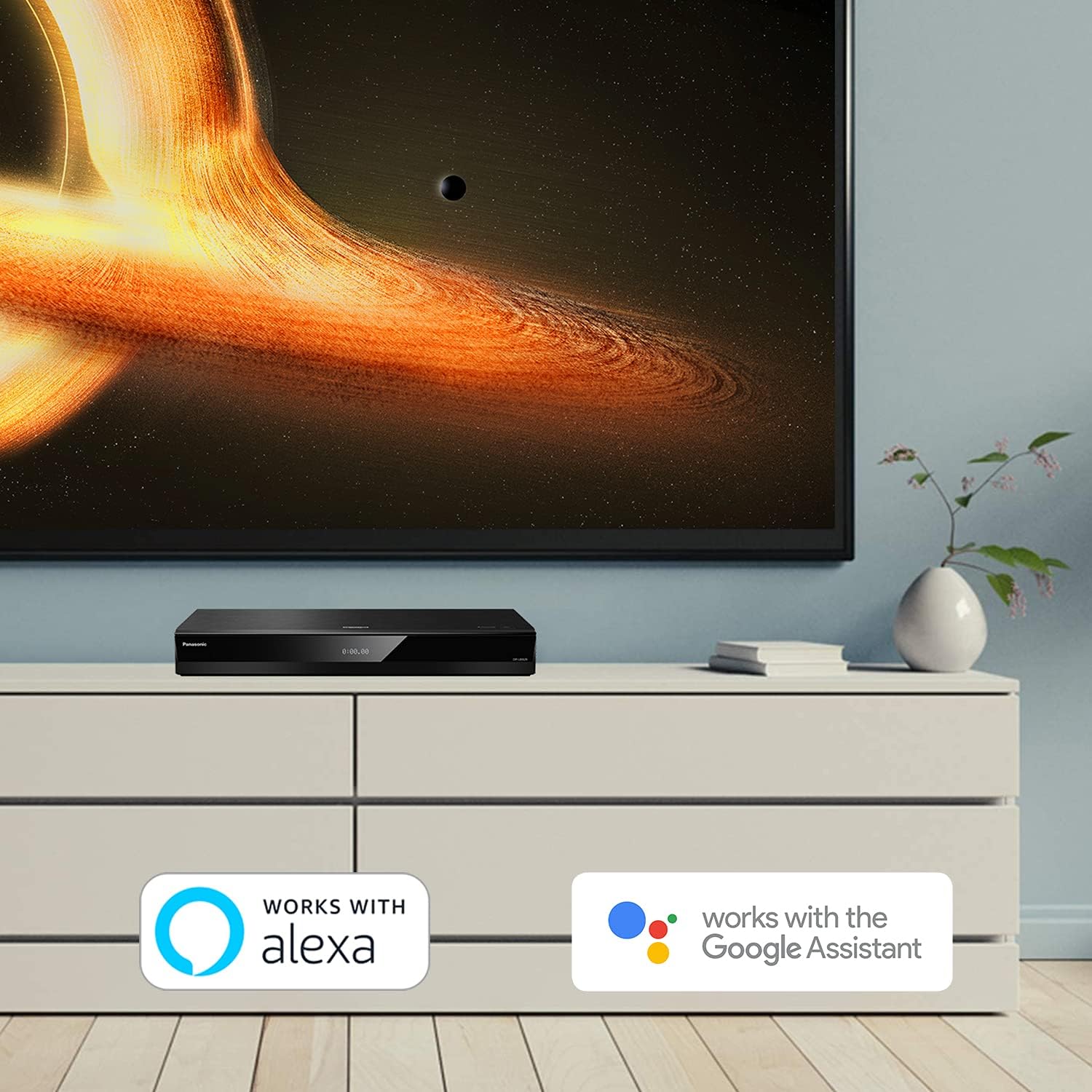 Panasonic Streaming 4K Blu Ray Player with Dolby Vision and HDR10+ Ultra HD Premium Video Playback, Hi-Res Audio, Voice Assist – DP-UB820-K (Black) - Image 4