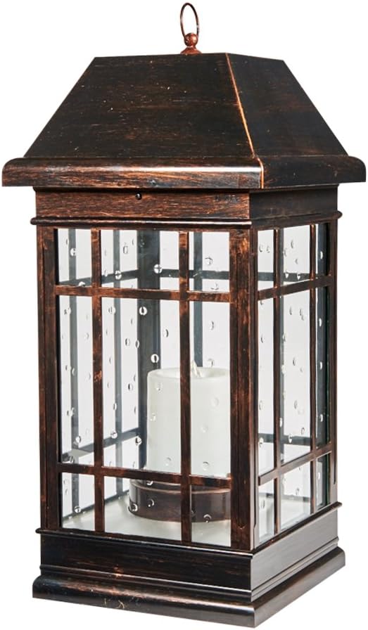 Smart Solar 3900KR1 San Rafael Estate Style Solar Lantern, 22-Inch, Antique-Bronze