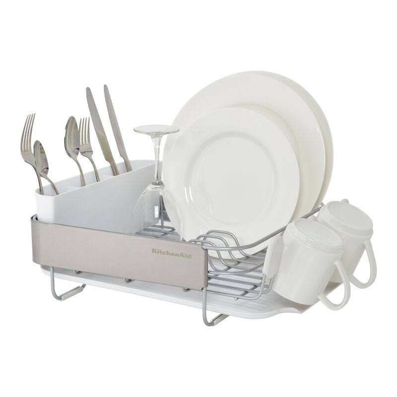 KitchenAid Compact Stainless Steel Dish Rack, 16.06-Inch, Black - Image 9