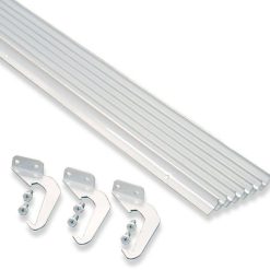 Rainhandler Gutter Replacement 3X 5 ft. Self Cleaning Aluminum White