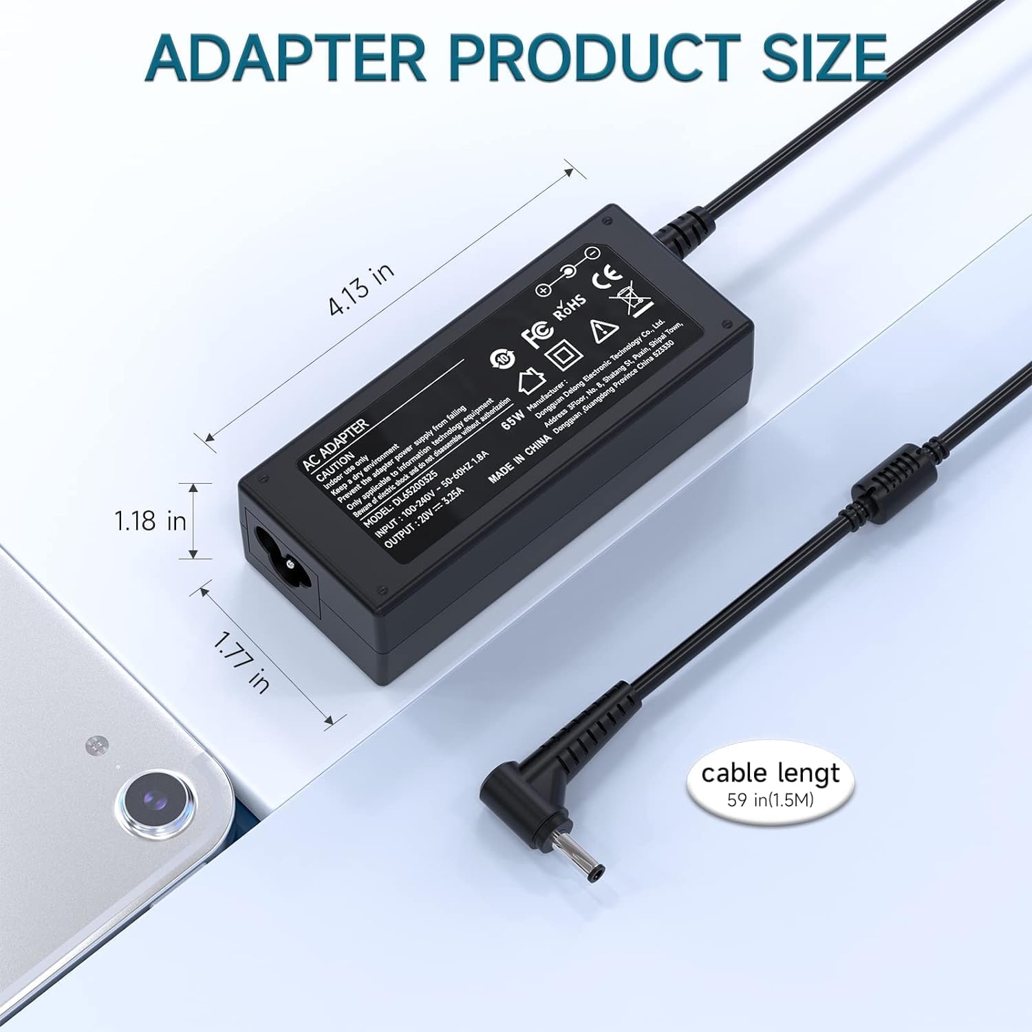 65W 45W IdeaPad Laptop Charger, for Lenovo IdeaPad 3 5 330 330s 320 310 S340 S145 100 110 110s 120S-11IAP 100S-11IBY 130-15AST 510s 530s 710S Flex 5 4 14 ADL45WCC Laptop Power Supply Cord - Image 4