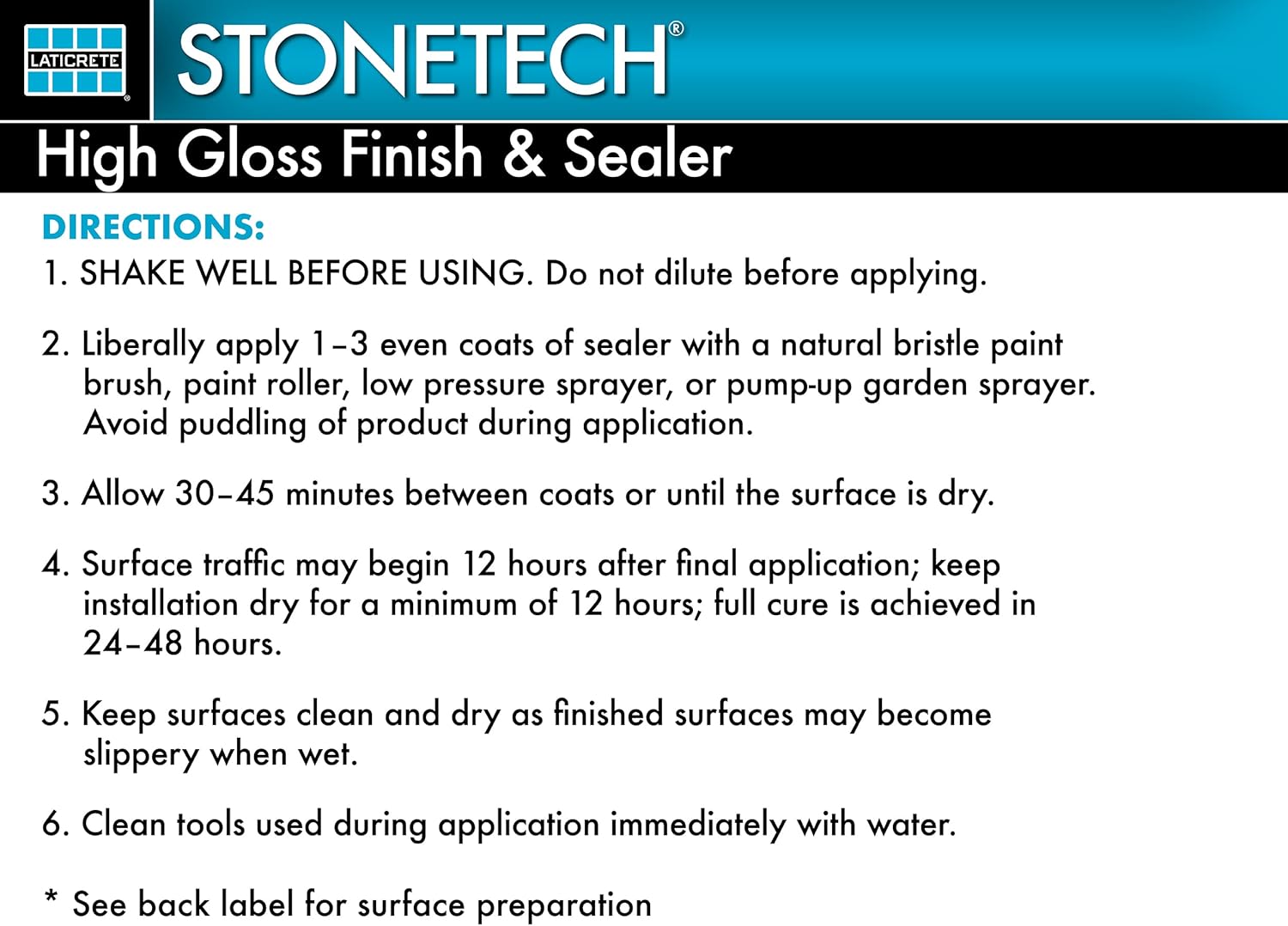 STONETECH High Gloss Finish & Sealer, 1 Quart/32OZ (946ML) Bottle - Image 4