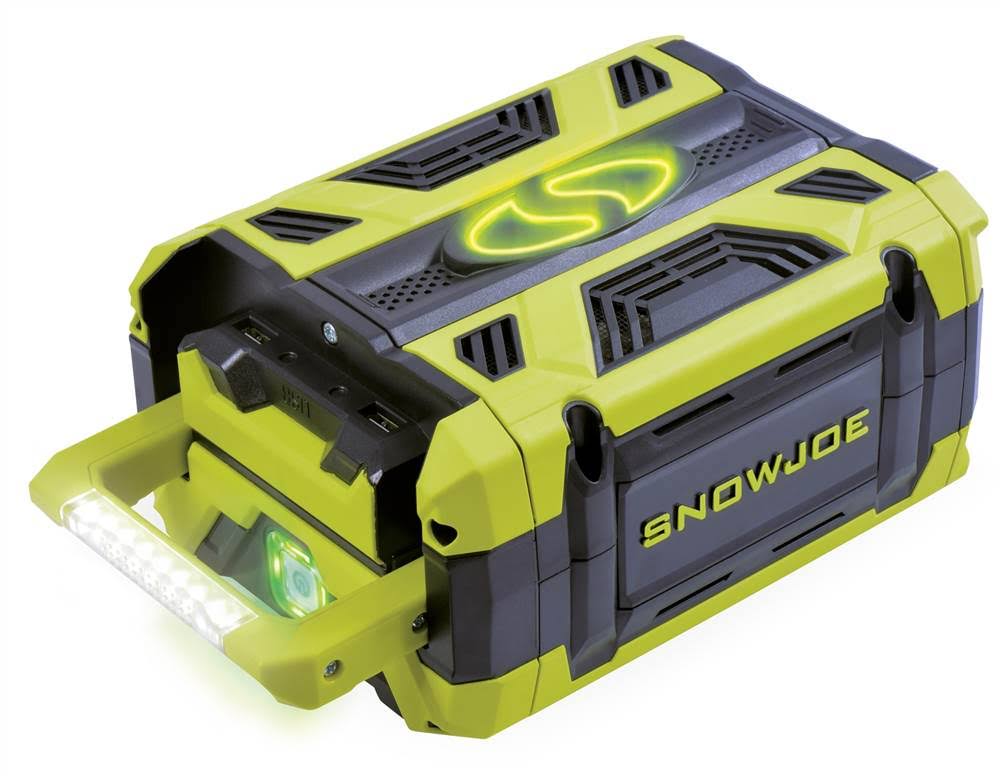 Snow Joe Sun Joe iON100V-5AMP Lithium-Ion Battery | 100-Volt | 5.0-Ah | Dual USB Ports for Advanced Smart Phone Charging - Image 3