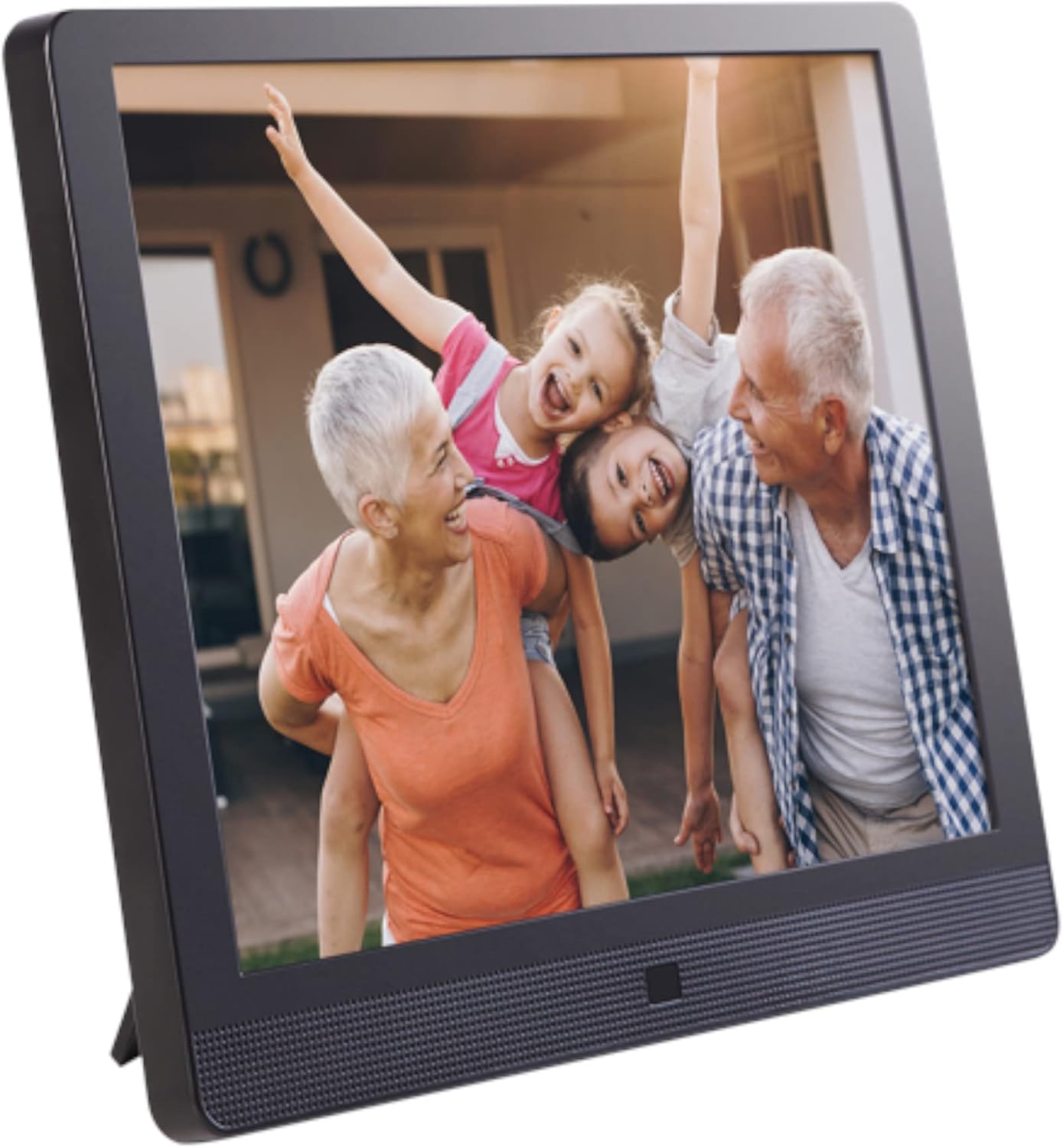 Pix-Star Easy Digital Photo Frame 15 Inch, Share Videos and Photos Instantly by Email or App, High Resolution Display and Motion Sensor