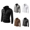 Bomber Jacket Men, Men’s Jackets-Windproof Lightweight Bomber Jacket Full Zip Winter Warm Padded Coats Outwear