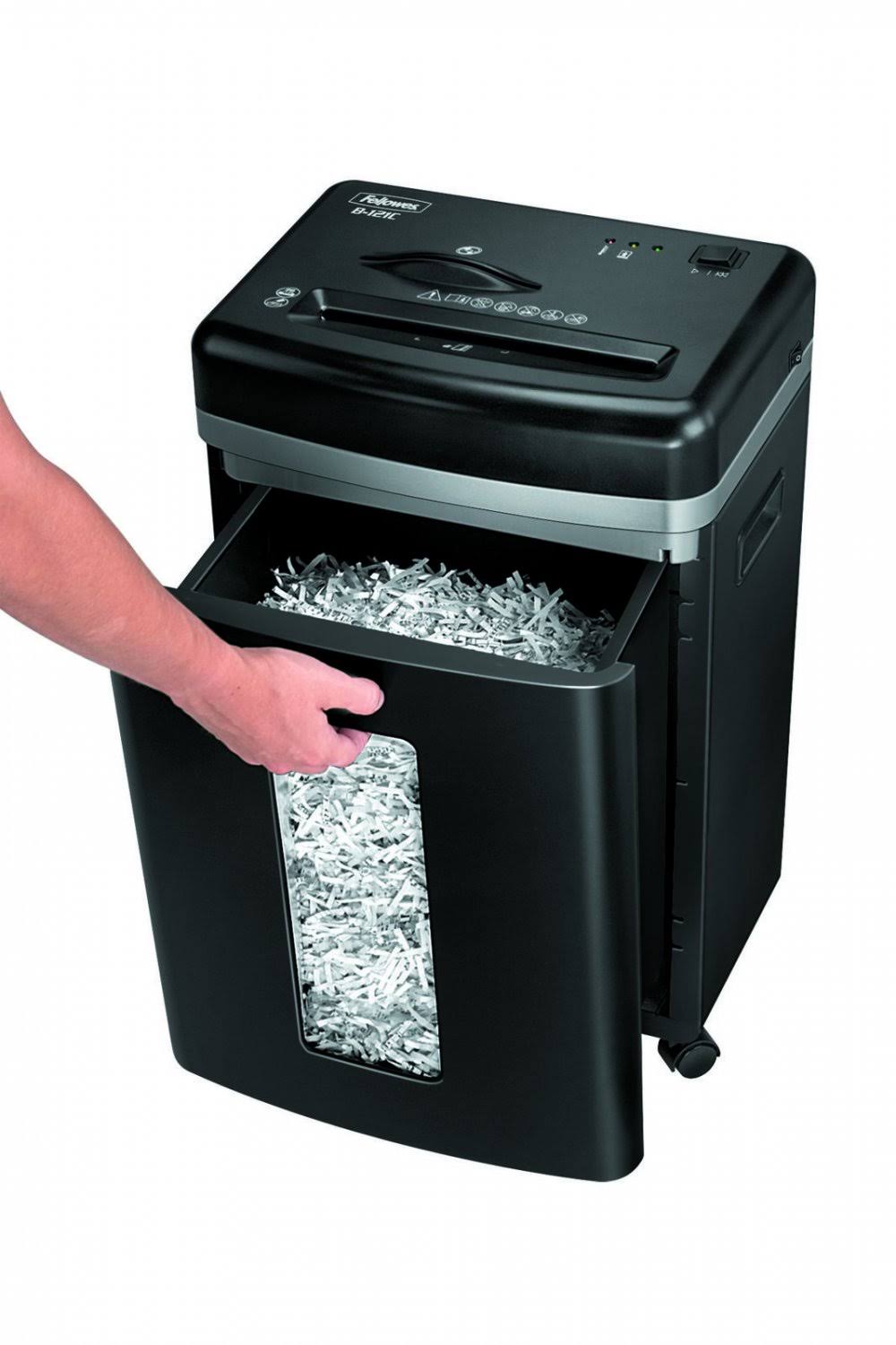 Fellowes Powershred B-121C 12-Sheet Cross-Cut Professional Paper Shredder - Image 4