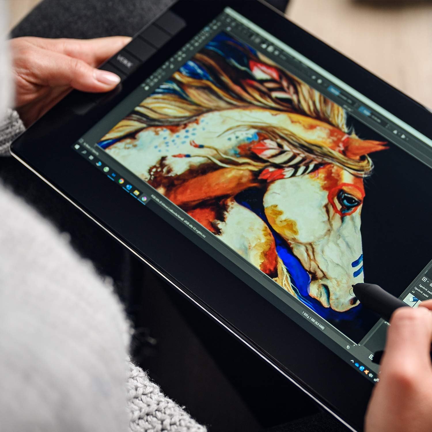 VEIKK VK1200 Drawing Tablet with Screen 11.6 inch Full-Laminated Art Tablet Graphic Tablet with Screen with Tilt Function Battery Free Stylus and 6 Shortcut Keys(8192 Levels Pen Pressure) - Image 8