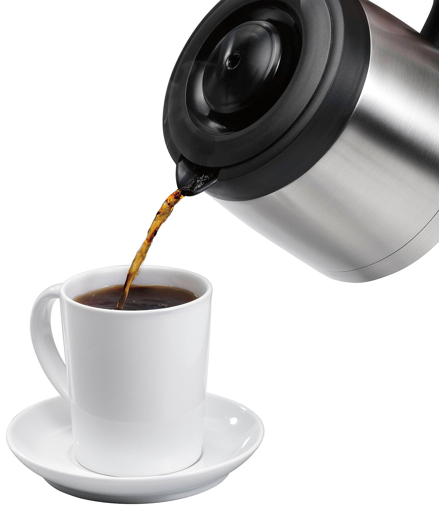 Wolf Gourmet – 10-Cup Coffee Maker with Water Filtration – Stainless Steel/Red Knob - Image 6
