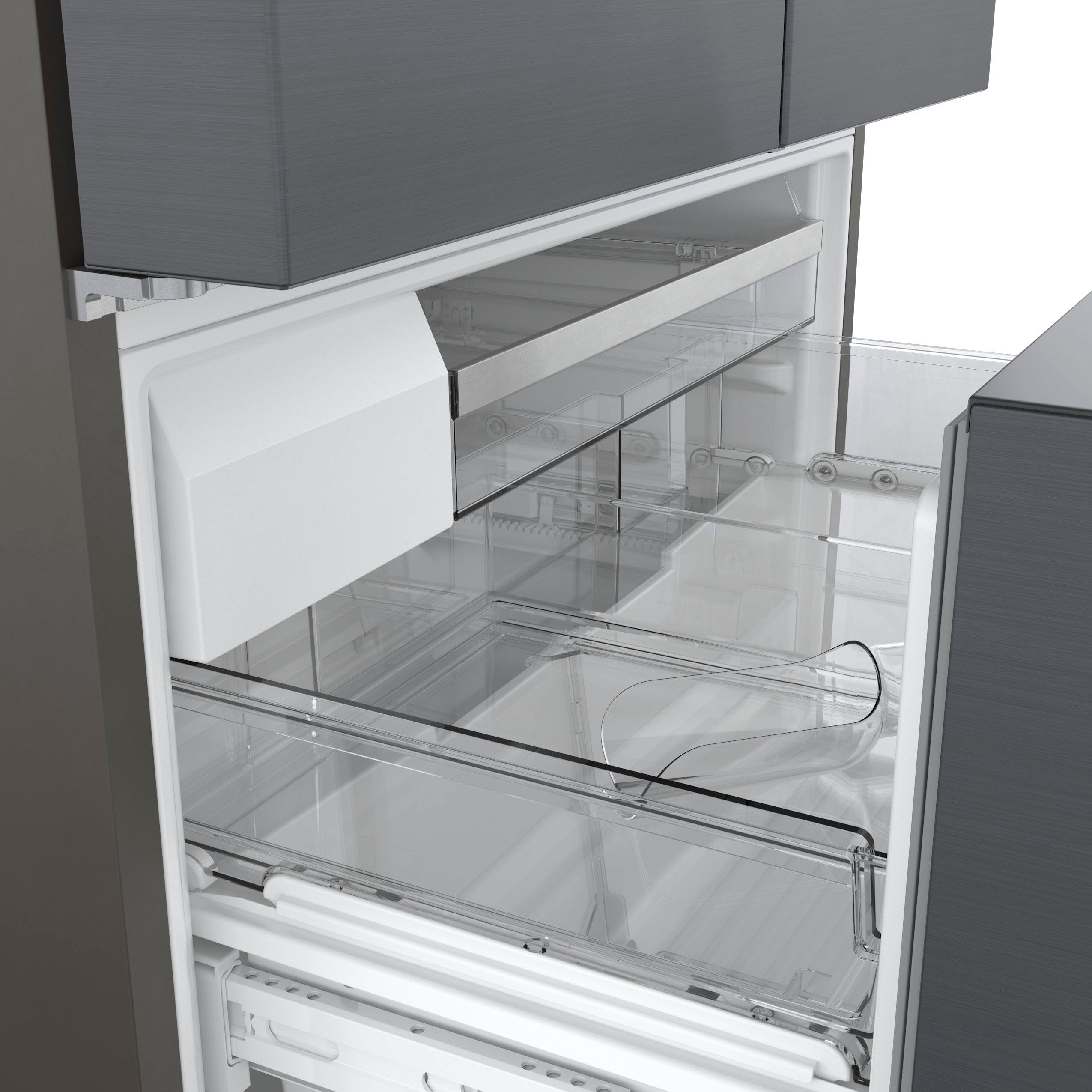 Bosch – 800 Series 21 Cu. Ft. French Door Counter-Depth Smart Refrigerator – Black stainless steel - Image 13