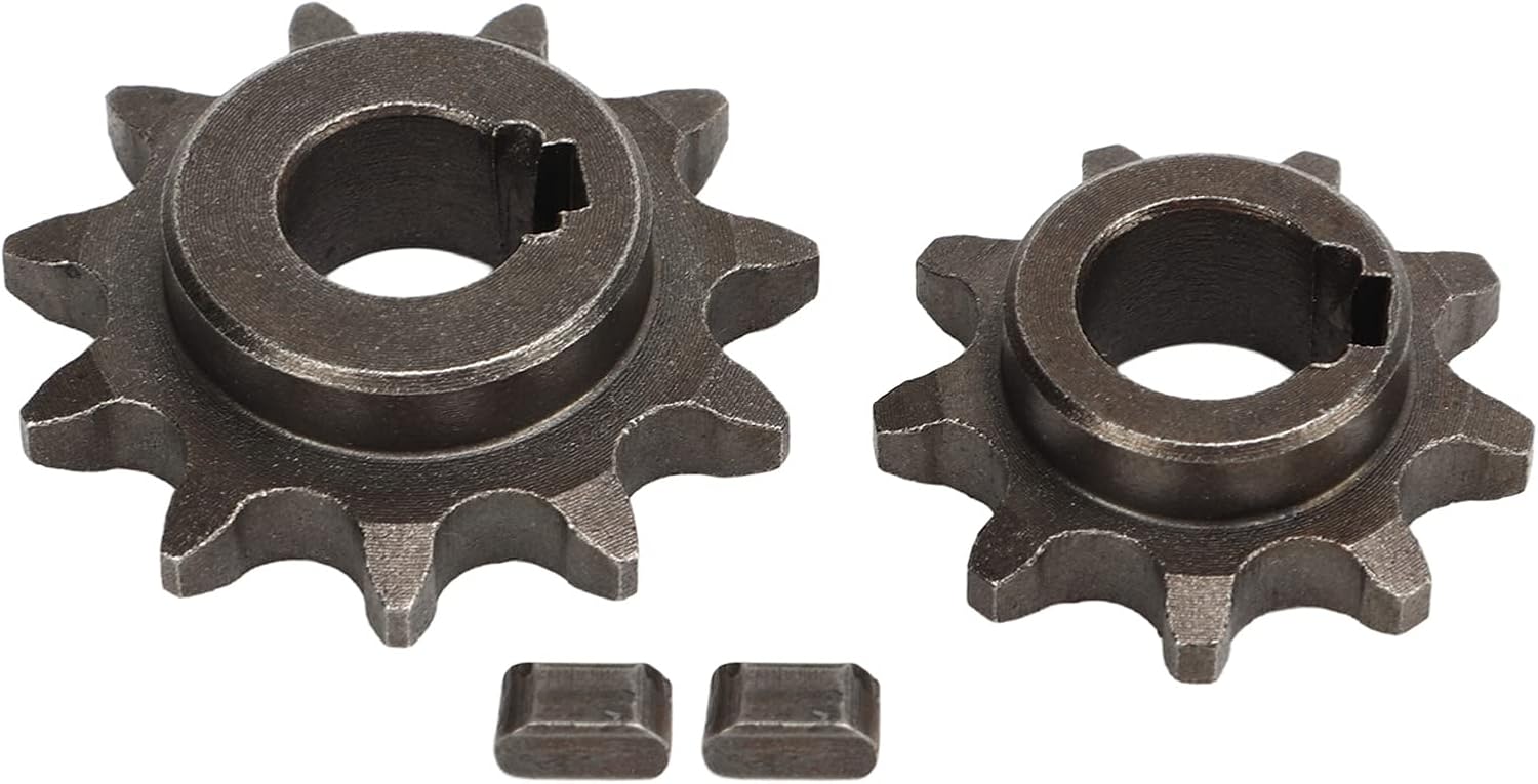 Pocket Bike Sprocket, 9 Teeth 11 Teeth Pinion Gear Motor Bicycle Chain Wheel, 11T Freewheel Gear Motor Universal for Bicycle, Front Rear Motor Gear Kit Carbon Steel Gear Set