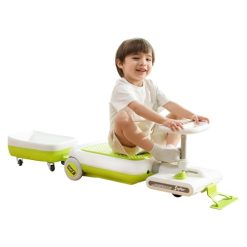 Alternative view of 12V Electric Ride-On Car for Kids with Cleaning Fun | Go Kart | 3 in 1 Kids Electric Vehicle | Detachable Cleaner & LED Lights,Safe Toy for Ages 3-8, Indoor/Outdoor Use Safe & Educational Gift (Green)