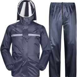 Rain Ponchos Raincoat Rain Pants Suit Men and Women Split Double-Layer Thickened Body Electric Motorcycle Take-Out Riding Rainwater