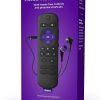 Roku Voice Remote Pro | Rechargeable voice remote with TV controls, lost remote finder, private listening, hands-free voice controls & personal shortcut buttons for Roku players Roku TV, & Roku audio