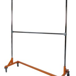 Heavy Duty Z-Rack 5 ft. Double Rail Garment Rack Orange