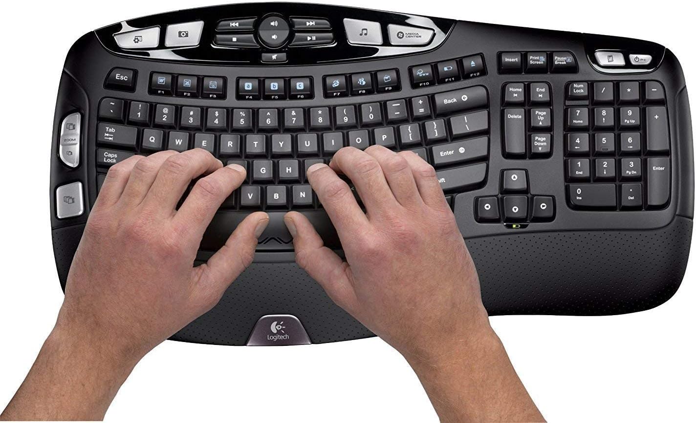 Logitech MK550 Wireless Wave K350 Keyboard and Mouse Combo ?? Includes Keyboard and Mouse, Long Battery Life, Ergonomic Wave Design with Wireless Mouse (with Mouse) - Image 3