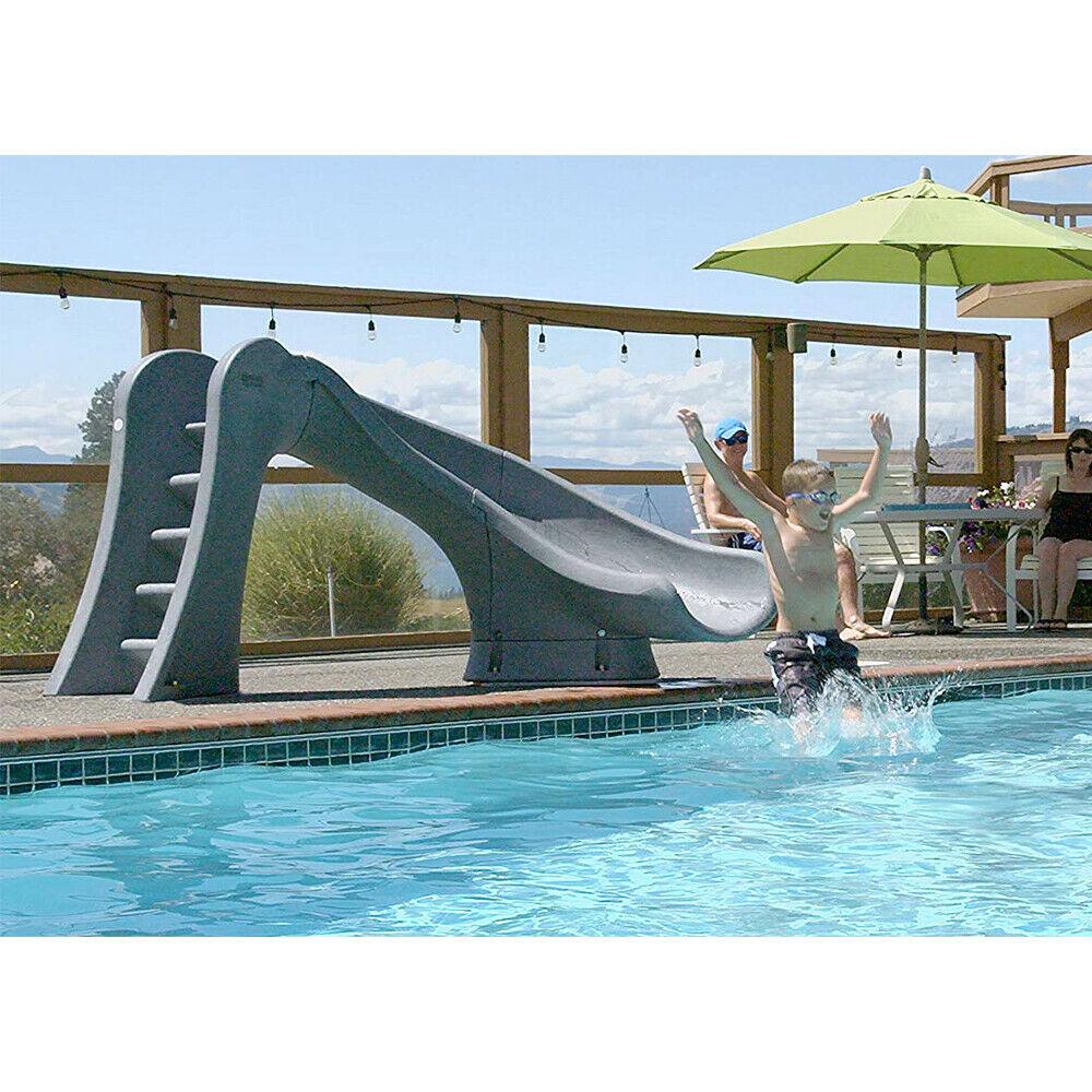 S.R. Smith 698-209-58124 Cyclone Right Curve Swimming Pool Slide, Gray Granite - Image 2