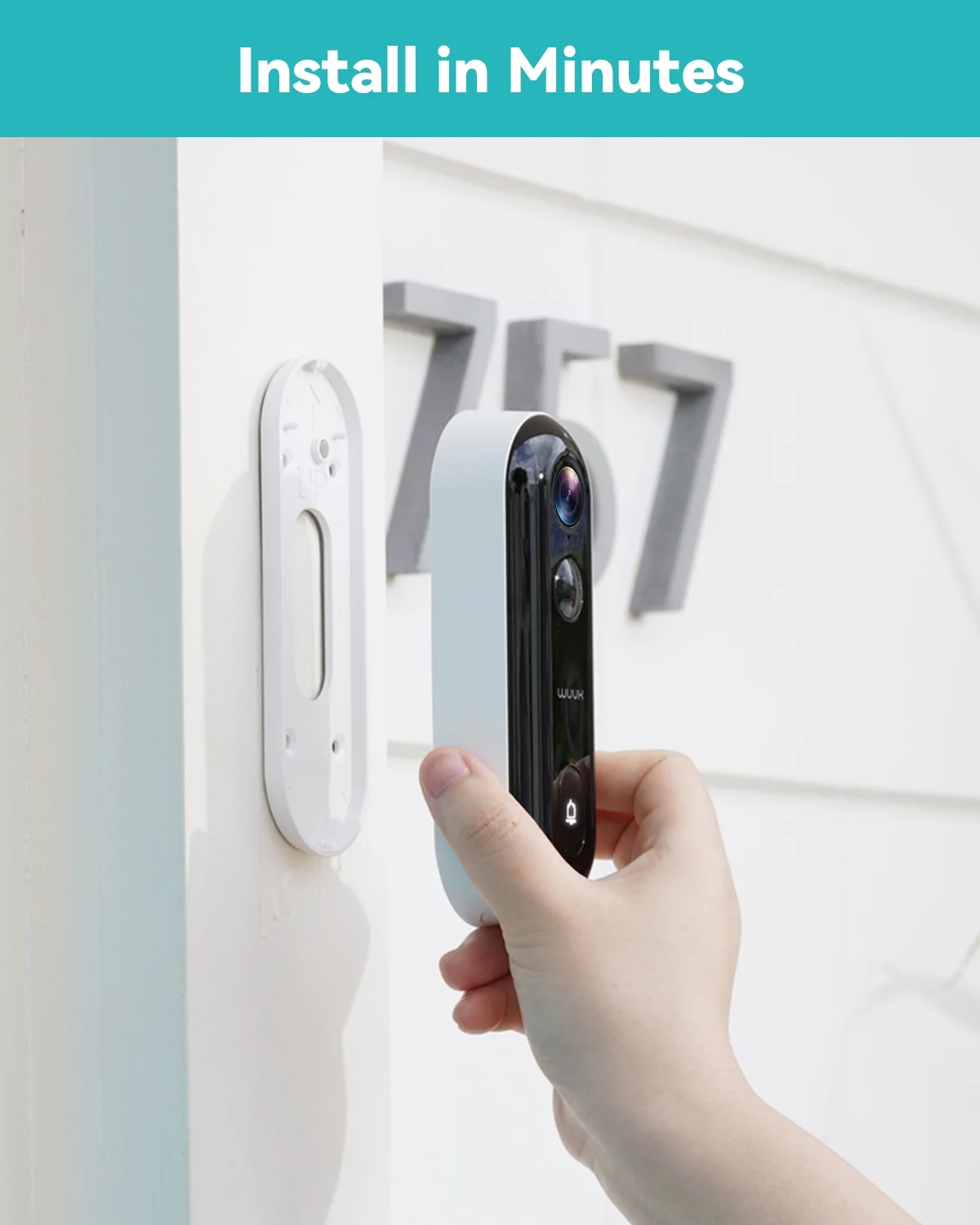 WUUK 2K Wireless Doorbell Camera with Free 32GB Local Storage Base Station, No Monthly Fee, Battery Powered Video Doorbell, Triple Motion Detection, Compatible with Alexa & Google - Image 6