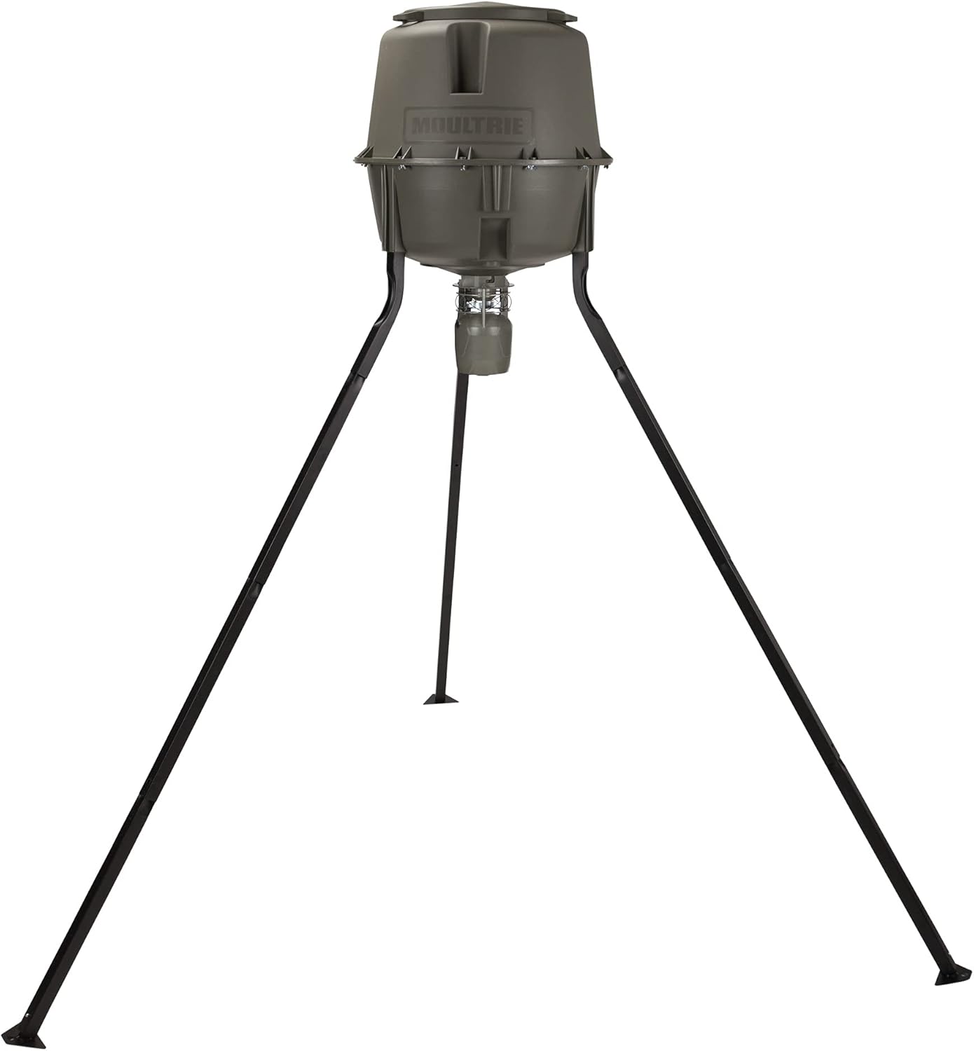 Moultrie 30 Gallon Spin Cast Deer Feeder Tripod 200 Pound Capacity Molded Plastic Tools-Free Assembly - Image 4