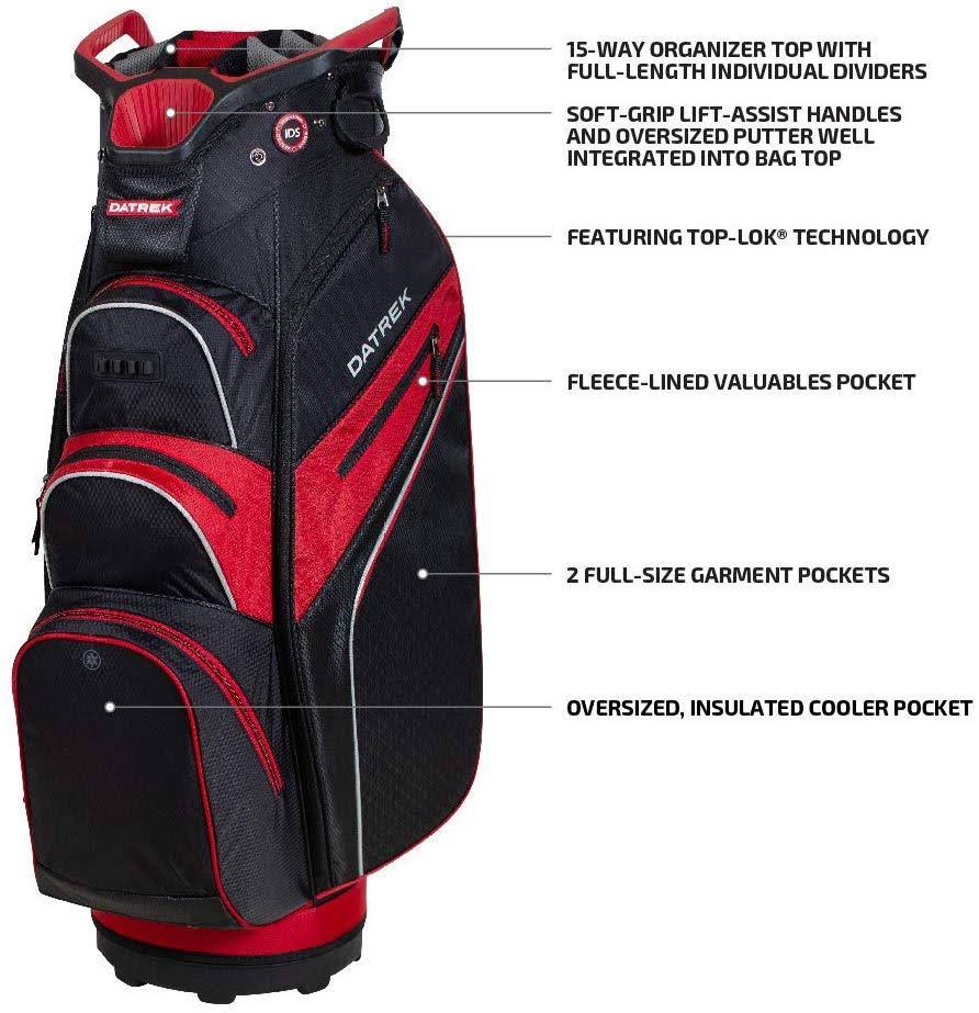 Datrek Lite Rider Pro Golf Cart Bag Black/Red - Image 6