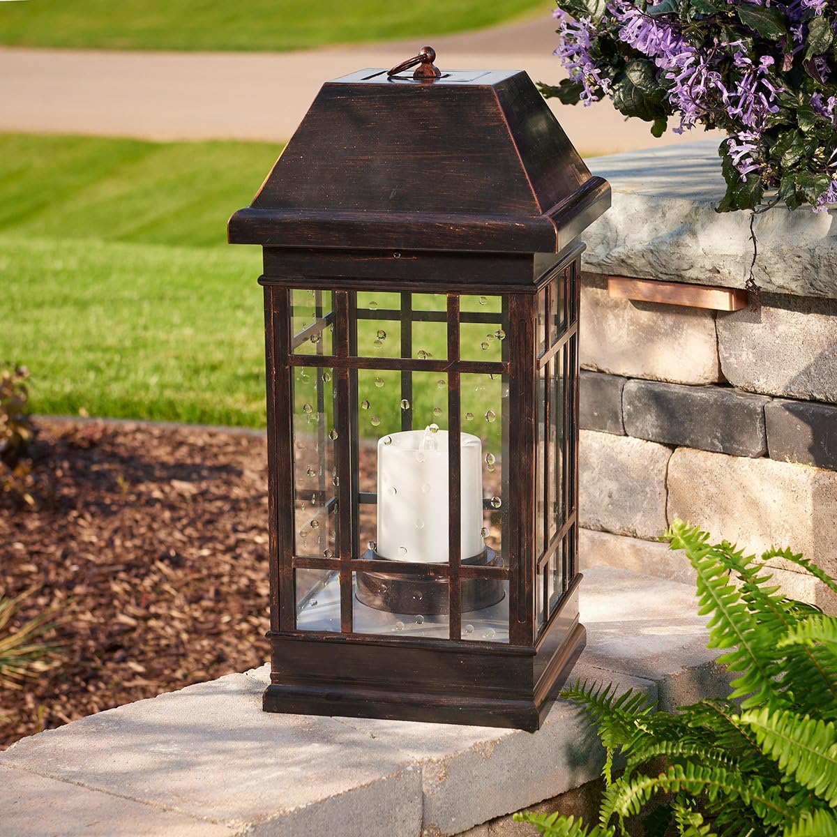 Smart Solar 3900KR1 San Rafael Estate Style Solar Lantern, 22-Inch, Antique-Bronze - Image 2