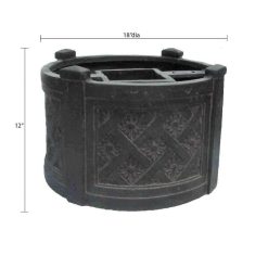 Alternative view of MPG 18 in. Dia Charcoal Cast Stone Mailbox Planter PF6122AC
