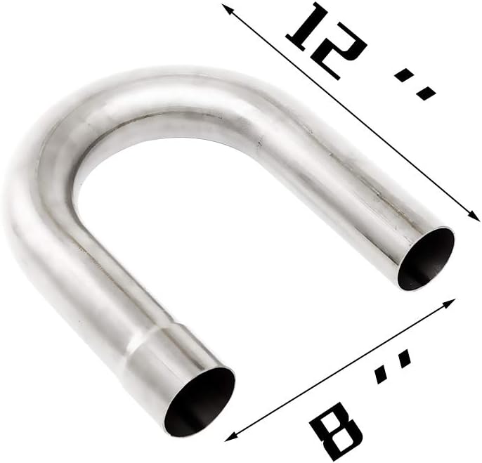 JY Performance 2.5” Inch T304 Stainless Steel 8PCS Custom Exhaust Pipe Kit Tubing Mandrel Bend Pipe Straight & U-Bend Universal - Image 3