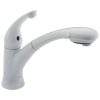 Delta 470-WH-DST Signature Single Handle Pull-Out Kitchen Faucet White