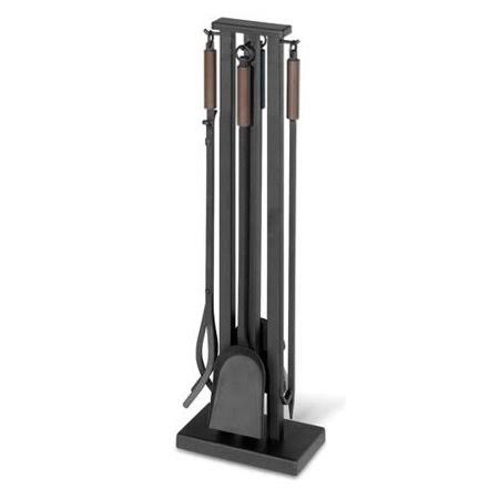 Pilgrim Hearth 5 Piece Iron Fireplace Tool Set Finish: Matte Black with Burnished Bronze Handles