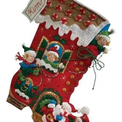 Bucilla Felt Applique Christmas Stocking Kit: Holiday Decorating