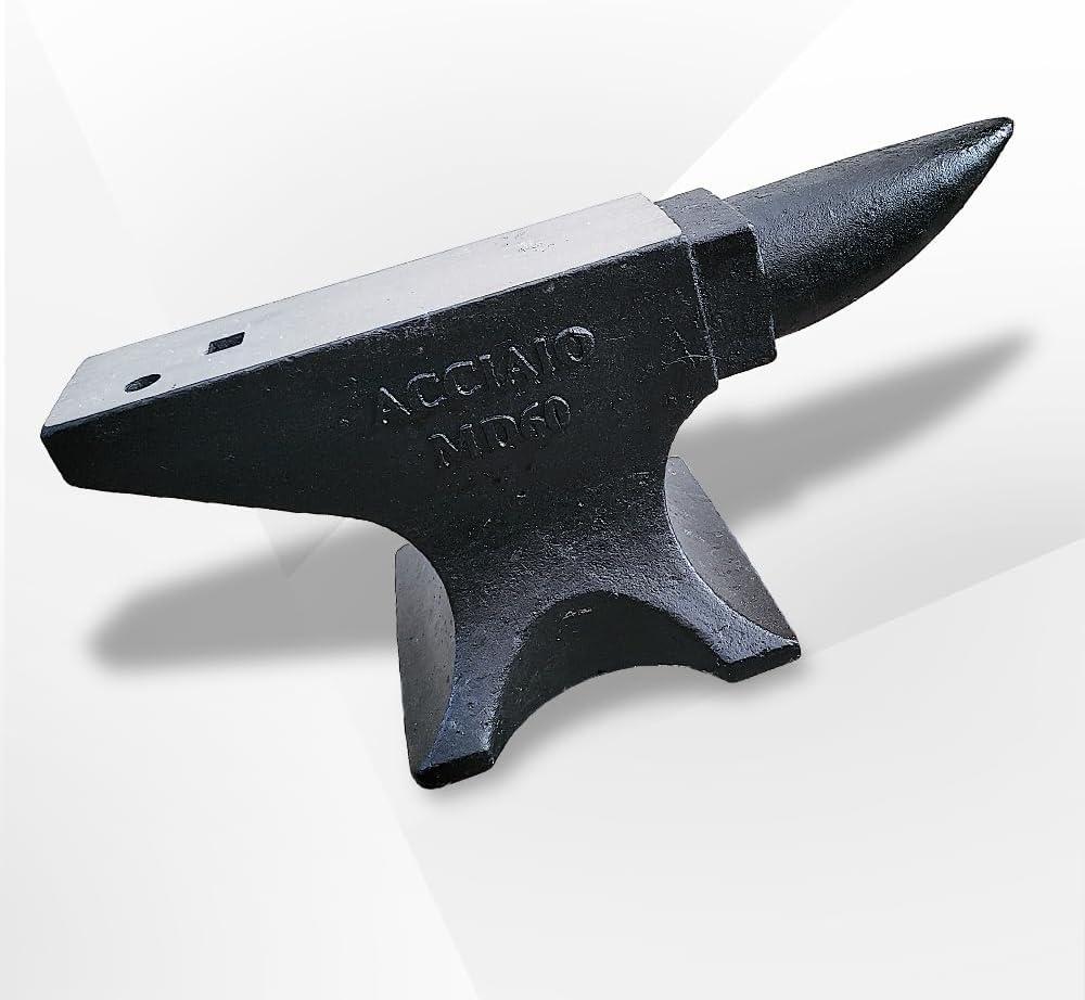 Cast Steel Anvil, 132Lbs High Hardness Rugged Single Horn Anvil, Large Countertop and Stable Base, with Round and Square Hole, Metalsmith Tool for Bending and Shaping - Image 7