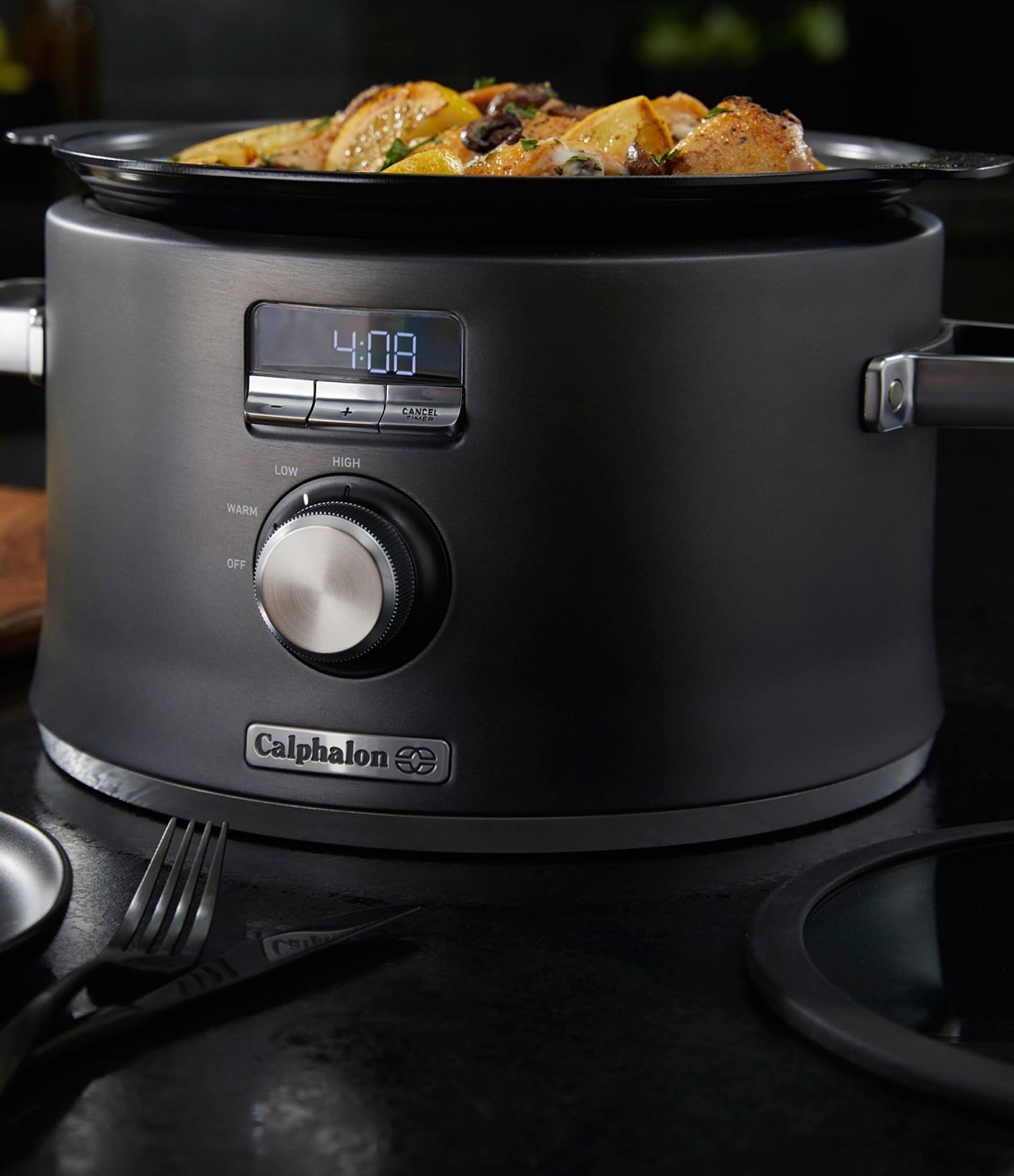 Calphalon Digital Saut Slow Cooker Dark Stainless Steel - Image 2