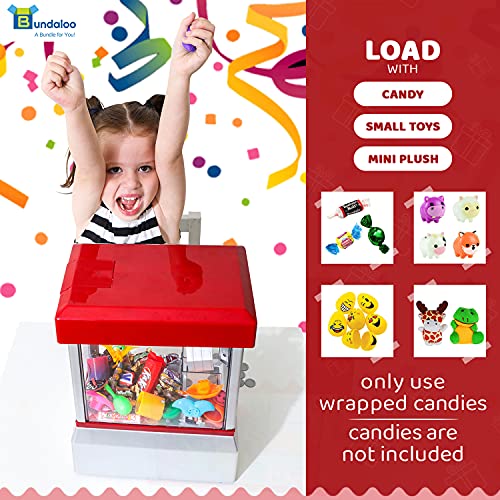 Bundaloo Claw Machine Arcade Game with Sound, Cool Fun Mini Candy Grabber Prize Dispenser Vending Toy for Kids, Boys & Girls (The Original Claw W/Lights) - Image 4