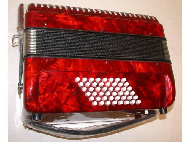 Hohner 48-BASS Accordion, Red - Image 3
